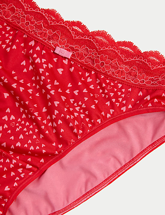 3pk Printed High Leg Knickers