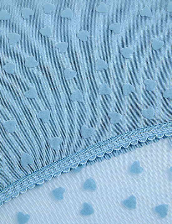 3pk Heart Flock High Leg Knickers