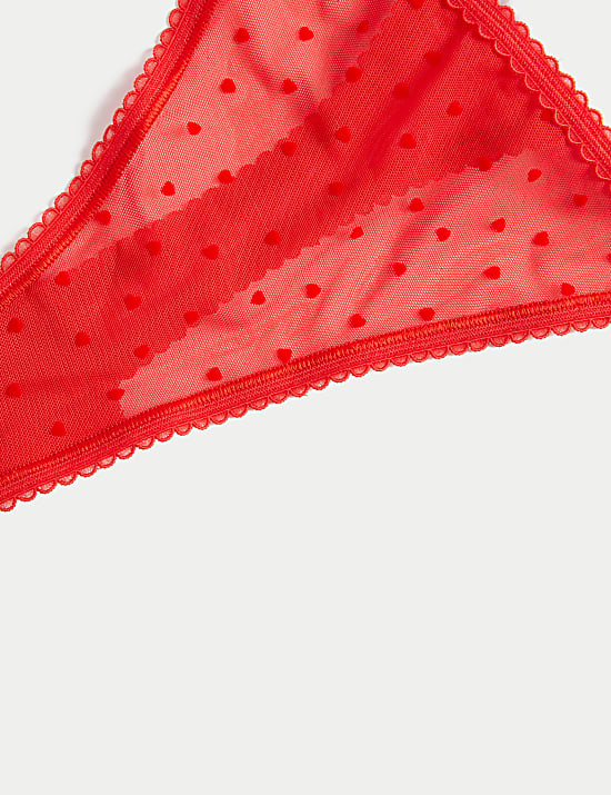 3pk Heart Tanga Thongs