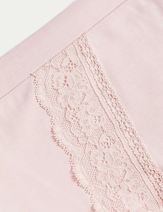 3pk Cotton Rich Lace Full Brief Stoma Knickers