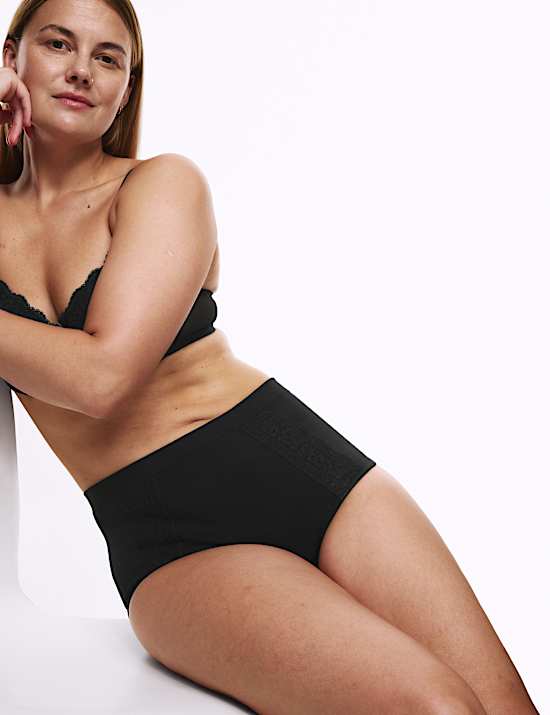 3pk Cotton Rich Lace Full Brief Stoma Knickers