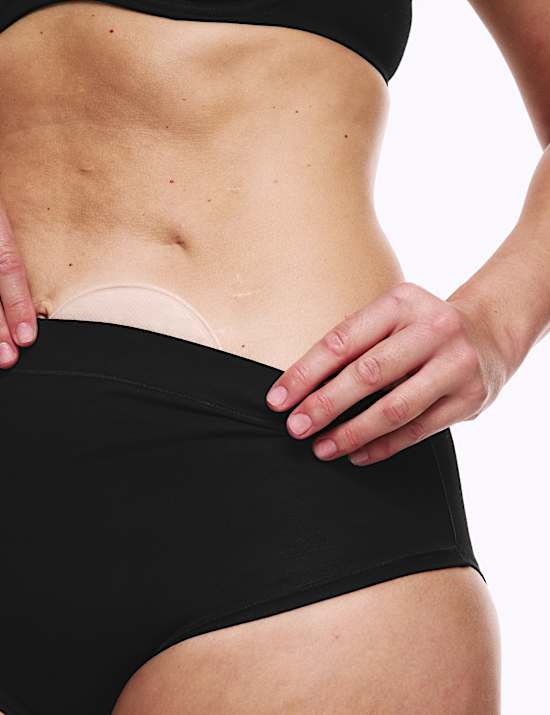 3pk Cotton Rich Full Brief Stoma Knickers