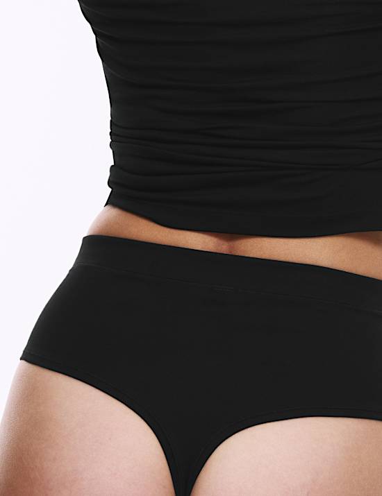 3pk Cotton Rich High Waisted Stoma Thongs