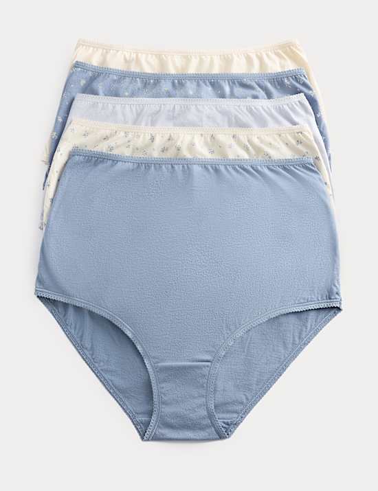 5pk Pure Cotton Full Briefs