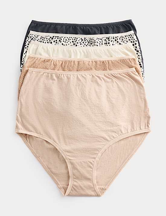5pk Pure Cotton Full Briefs