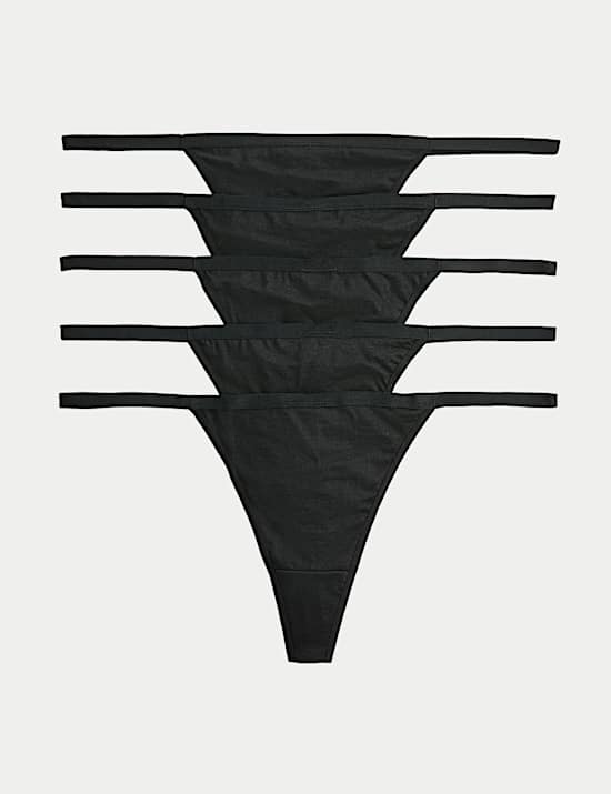 Pack de 5 tangas 100 % algod&oacute;n