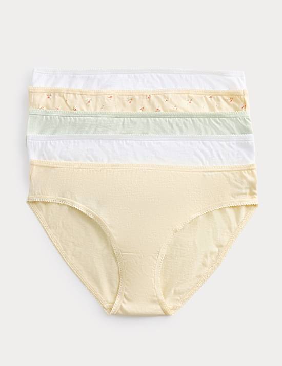 5pk Pure Cotton Bikini Knickers