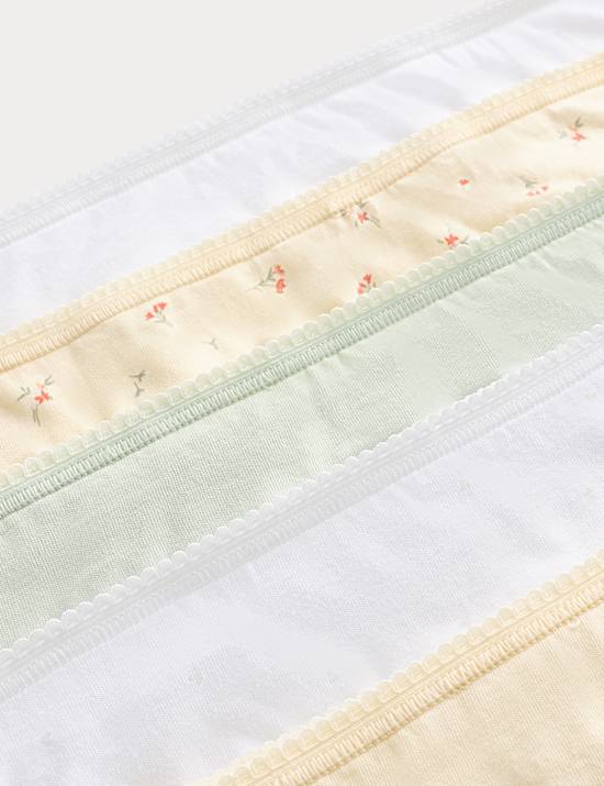 5pk Pure Cotton Bikini Knickers