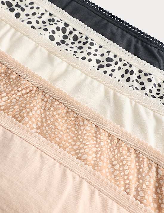 5pk Pure Cotton Bikini Knickers