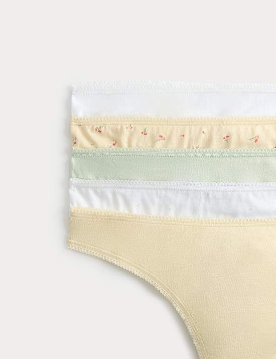 5pk Pure Cotton Thongs
