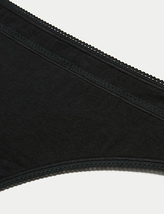 5pk Pure Cotton Thongs