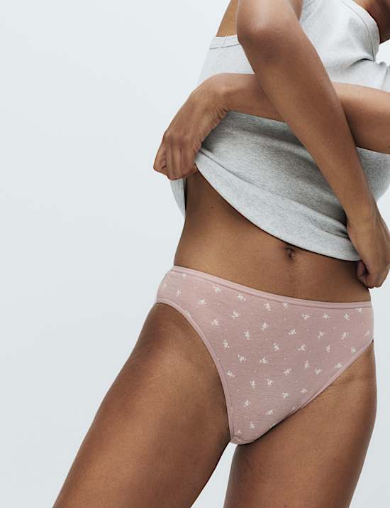 7 Pack Pure Cotton High Leg Knickers