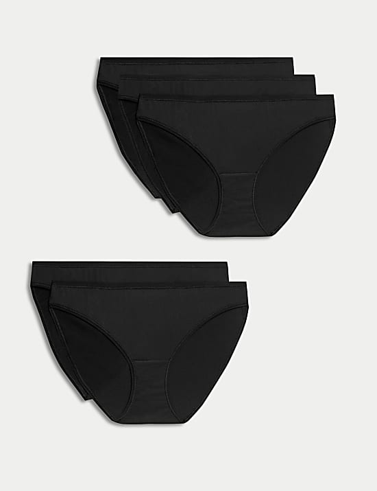 5pk Microfibre Bikini Knickers