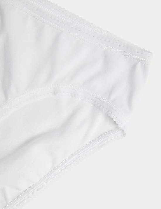 5pk Pure Cotton High Leg Knickers