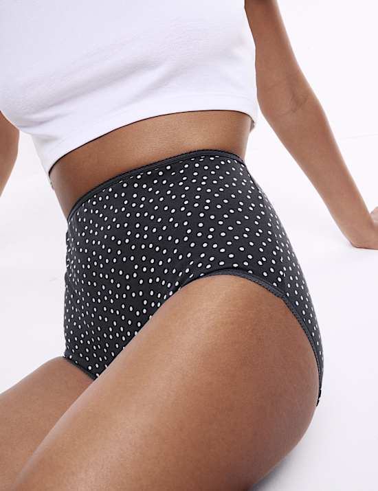 5pk Pure Cotton Printed Full Briefs