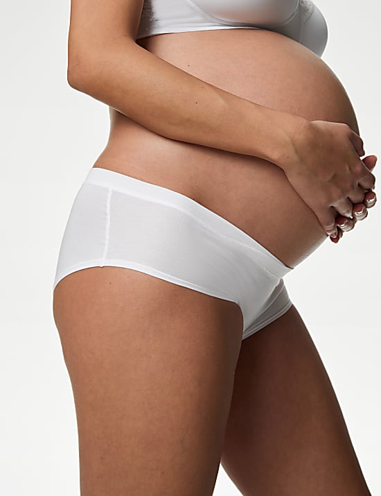 3pk Cotton Modal Under Bump Maternity Knickers