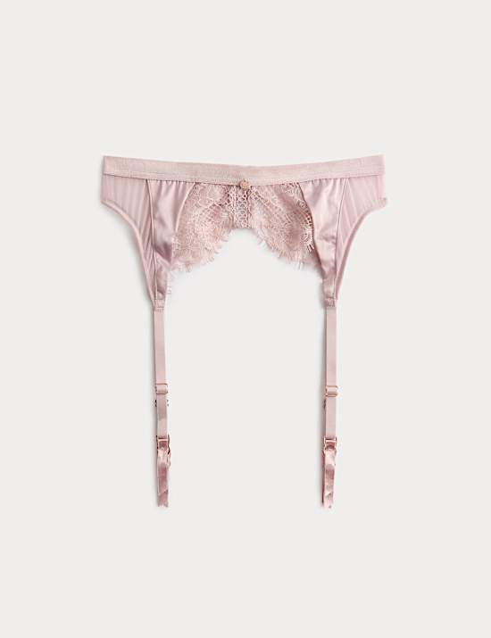 Saffron Satin & Lace Suspender