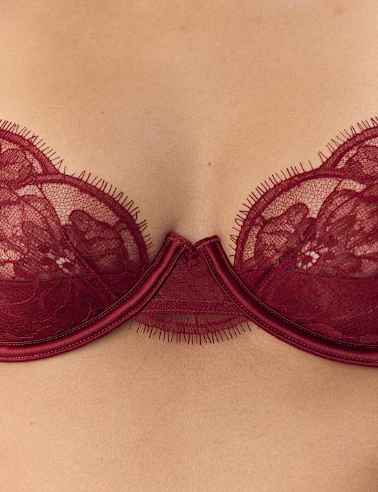Belle Lace Quarter-Cup Balcony Bra A-E