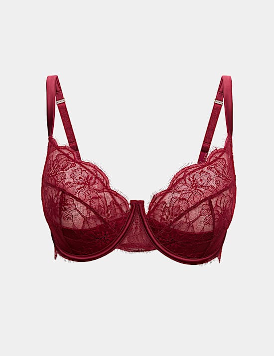 Belle Lace Quarter-Cup Balcony Bra F-H