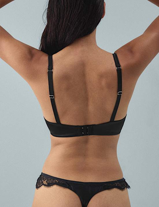 Belle Lace Quarter-Cup Balcony Bra F-H