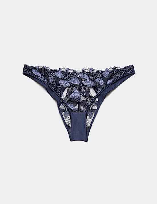 Siren Embroidery Cut-Out Brazilian Knickers