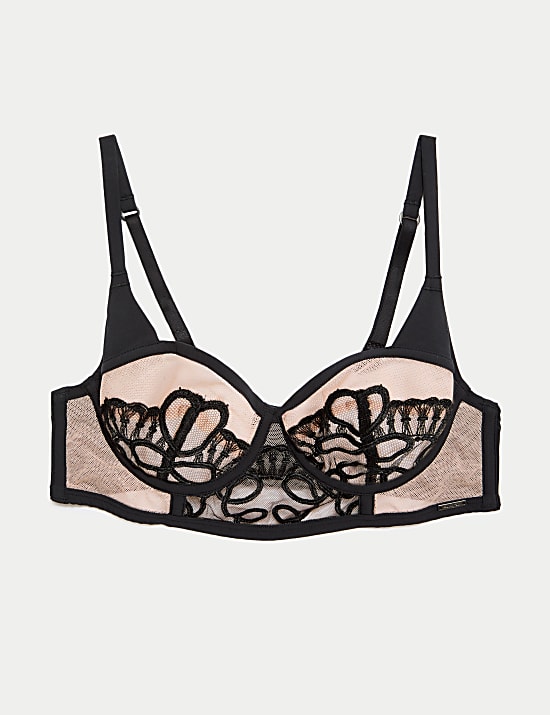 Bordeaux Wired Longline Balcony Bra (A-E)