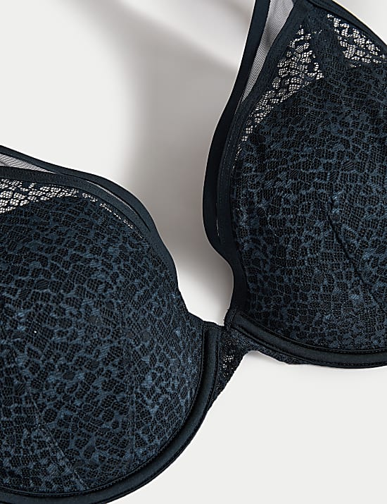 Tivoli Patterned Lace Wired Plunge Bra (F-G)