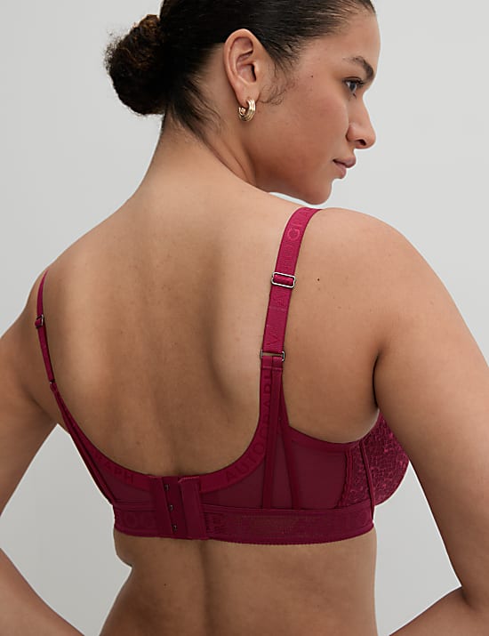 Tivoli Patterned Lace Wired Minimiser Bra (C-G)