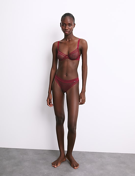 Tivoli Patterned Lace Thong