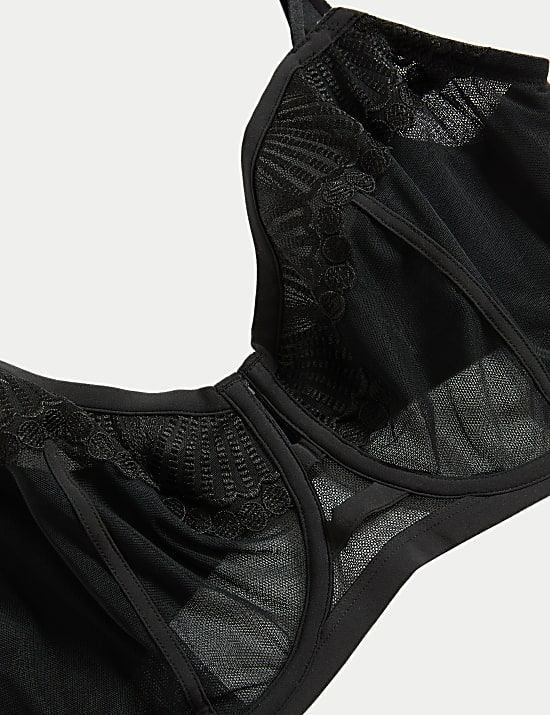 Leon Embroidery Wired Minimiser Bra C-G