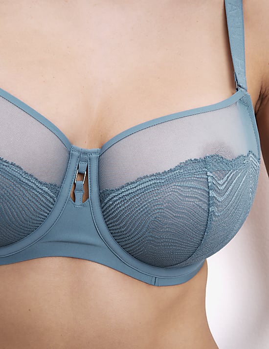 Kyoto-balconette-bh met beugel en kant, voor cupmaten F-H