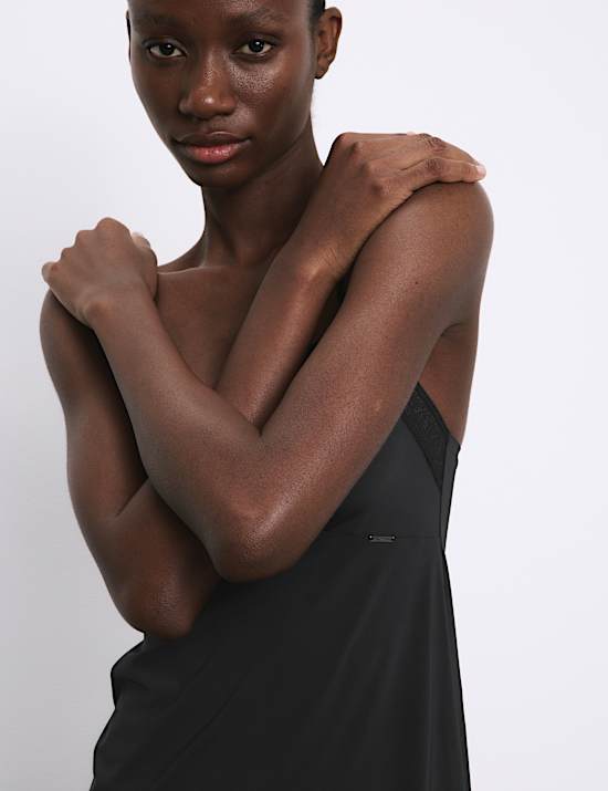 Boston Microfibre Non Wired Lace Trim Slip