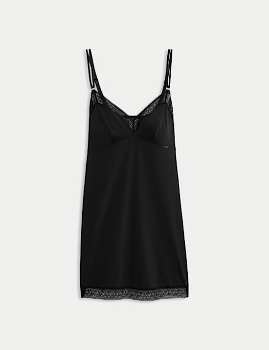 Boston Microfibre Non Wired Lace Trim Slip