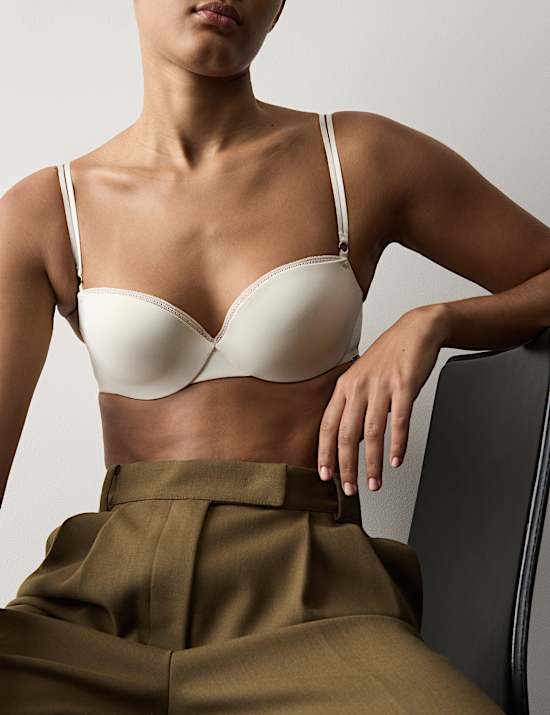 Boston Microfibre Wired Push Up Balcony Bra