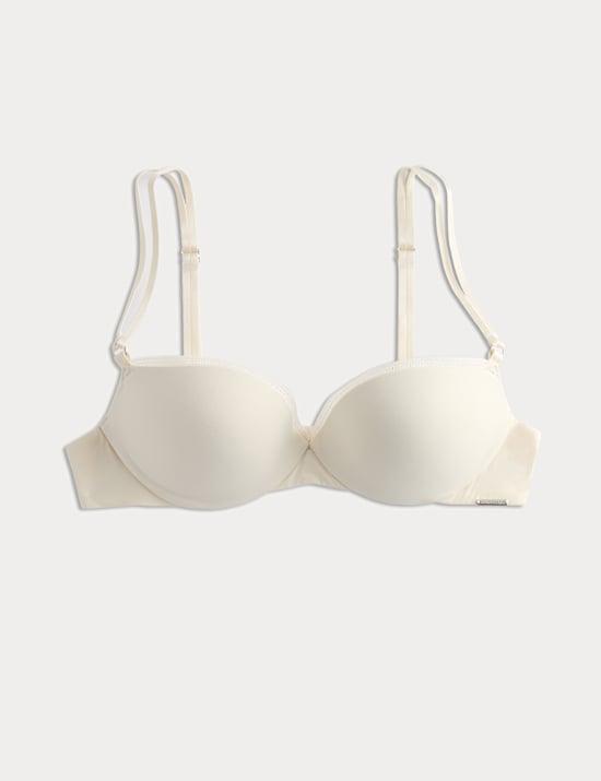 Sujetador push up balconette de microfibra con aros Boston