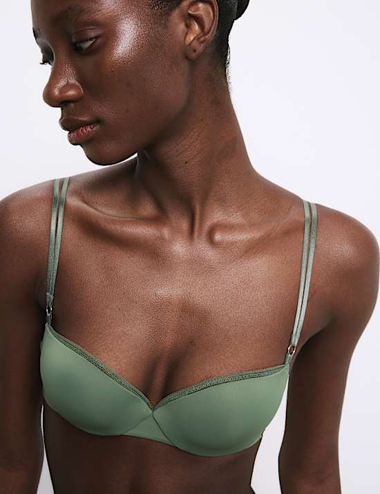 Sujetador push up balconette de microfibra con aros Boston