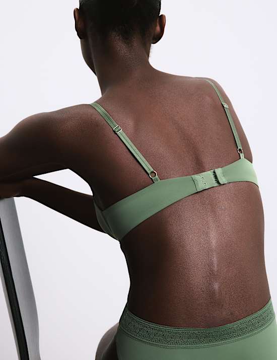 Sujetador push up balconette de microfibra con aros Boston