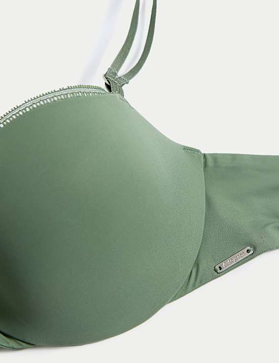 Sujetador push up balconette de microfibra con aros Boston