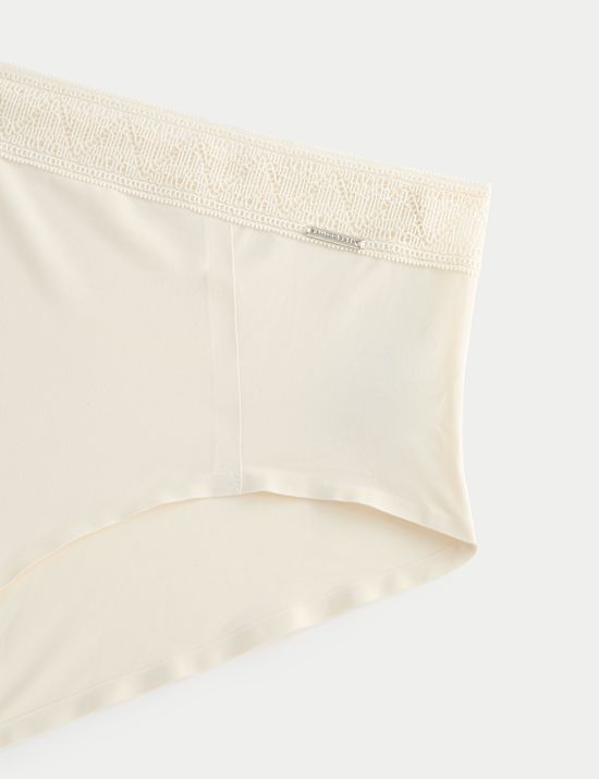 Short Boston &agrave; taille haute en microfibre sans coutures apparentes