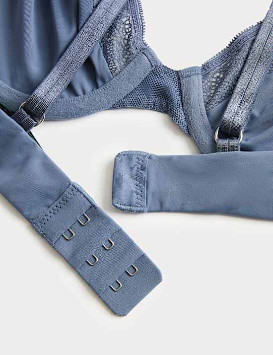 Boston Microfibre Lace Trim Wired PlungeBra