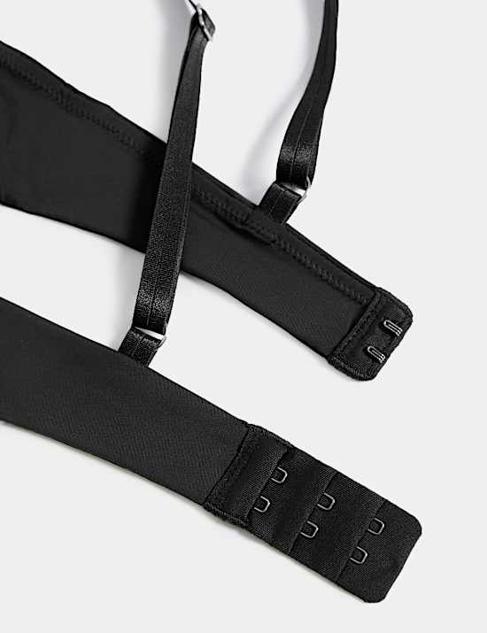 Boston Microfibre Lace Trim Wired PlungeBra