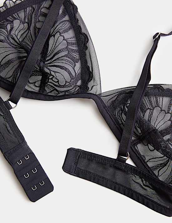 Monaco Embroidery Non Wired Bralette (A-E)