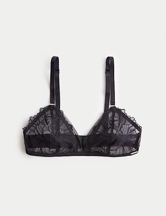 Monaco Embroidery Non Wired Bralette (A-E)