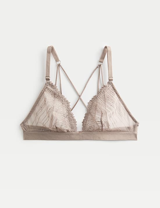 Florence Embroidery Non Wired Bralette (A-E)
