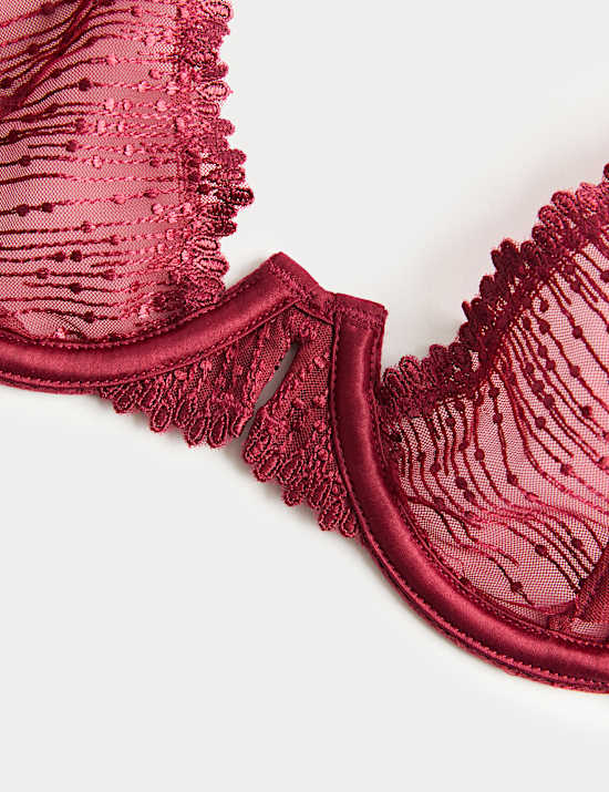 Florence Embroidery Wired Plunge Bra (A-E)