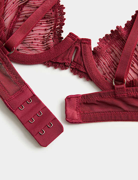 Florence Embroidery Wired Plunge Bra (A-E)