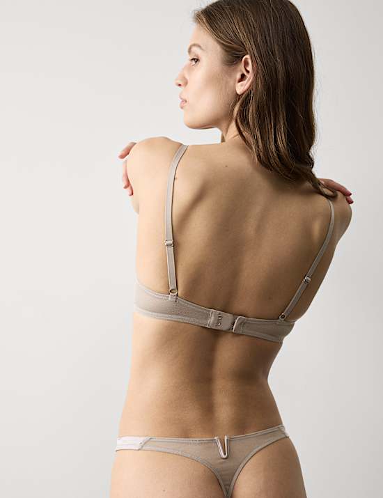 Florence Embroidery Wired Plunge Bra (A-E)