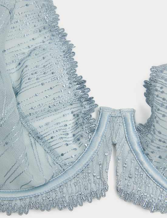 Florence Embroidery Wired Plunge Bra (F-H)