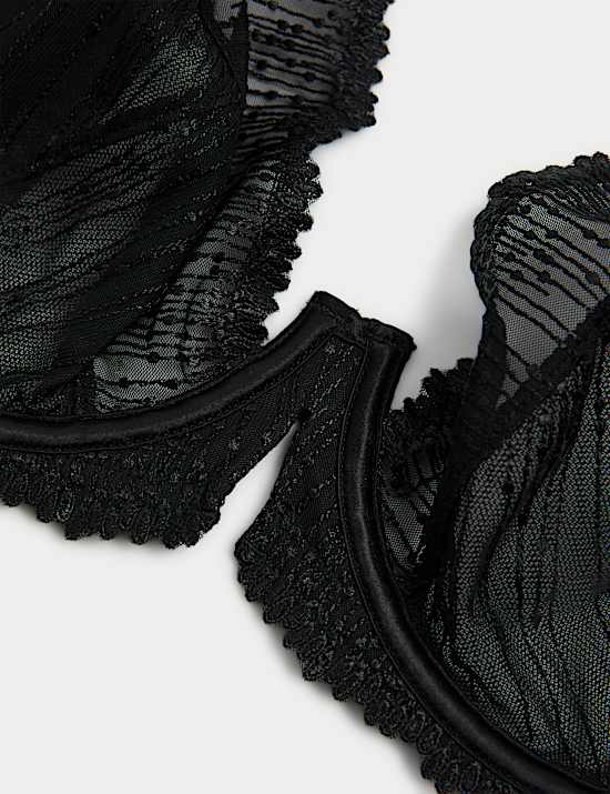 חזיית Florence עם מחשוף עמוק, רקמה וברזלים (מידות F-H)