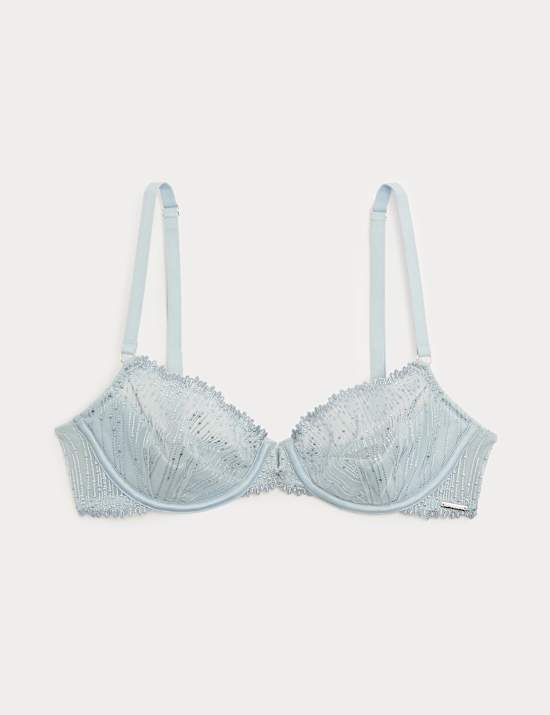 Florence Embroidery Quarter Cup Balcony Bra (A-E)